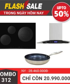 Combo 312 bếp từ Fagor máy hút mùi và chảo