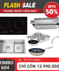Combo 604 bếp từ Napoliz hút mùi và 4 món thiết bị bếp