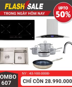 Combo 607 bếp Teka hút mùi và 4 món thiết bị nhà bếp