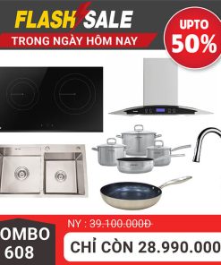 Combo 608 bếp Fagor hút mùi và 4 món thiết bị bếp