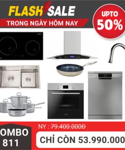 Combo 811 bếp từ, hút mùi, lò nướng, máy rửa bát
