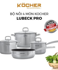 Bộ nồi bếp từ đáy 5 lớp cao cấp Kocher Lubeck Pro 4 món