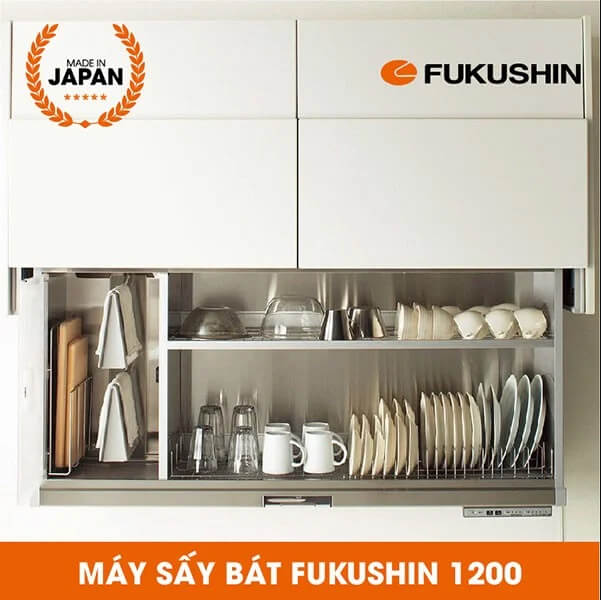 Giá bát nâng hạ điện sấy khô tự động Fukushin Nhật Bản 1200mm