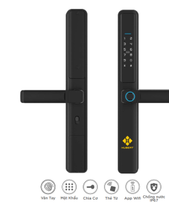 Khóa cửa nhôm vân tay Hubert HB CN21 Black