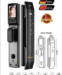 Khoá cửa gỗ Hubert HB CG25F Black