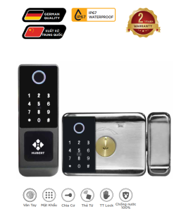 Khoá cửa cổng sắt ngoài trời Hubert HB CC68 Dark Gray chống nước