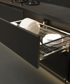 Bộ rổ chén đĩa Hafele - Cappella, phiên bản rổ chén đĩa kèm ống đựng đũa